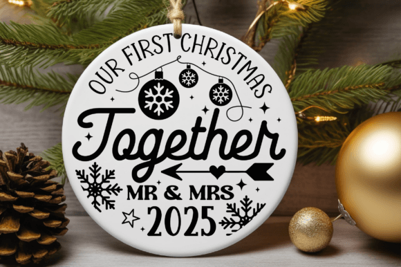 Reviewing Our First Christmas Together Mr Mrs 20 for Embroidery