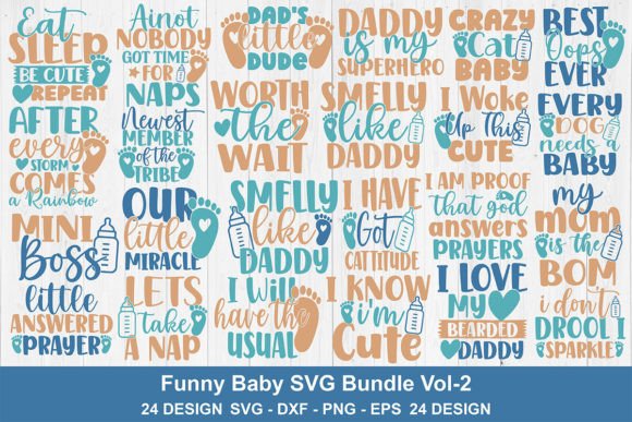 Reviewing the 24 Funny Baby SVG Bundle Vol-2